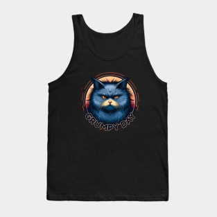 Grumpy day cat Tank Top